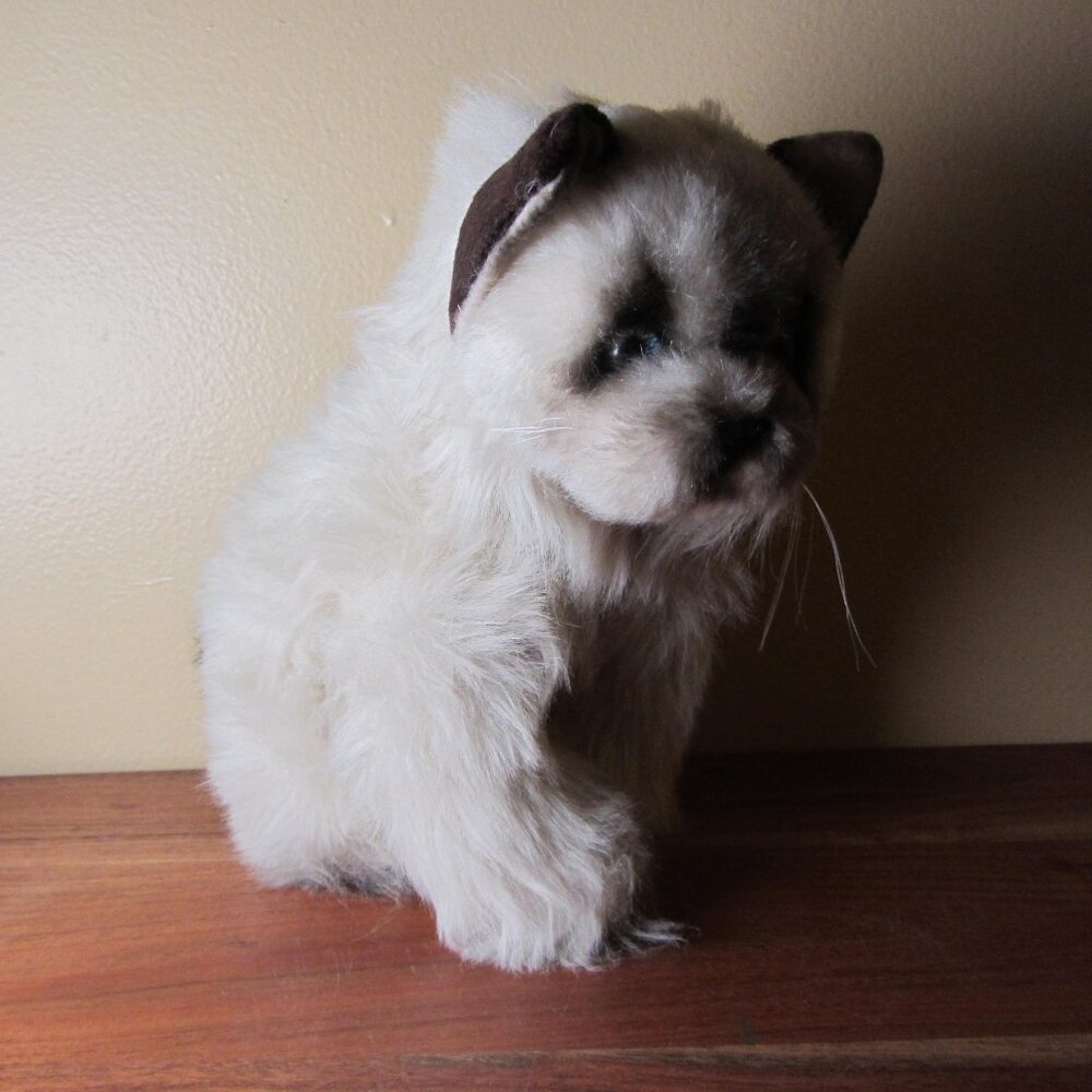 plush avanti vintage 1983 sitting himalayan cat wallace berrie (W6329)